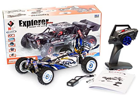 s-idee® WL 124017 blau 1:12 4WD 75 kmh schnell brushless rc Off-Road RC Buggy ferngesteuertes Auto