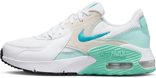 NIKE Damen WMNS AIR MAX EXCEE Sneaker, White/Teal Nebula-Jade Ice-Black, 36 EU