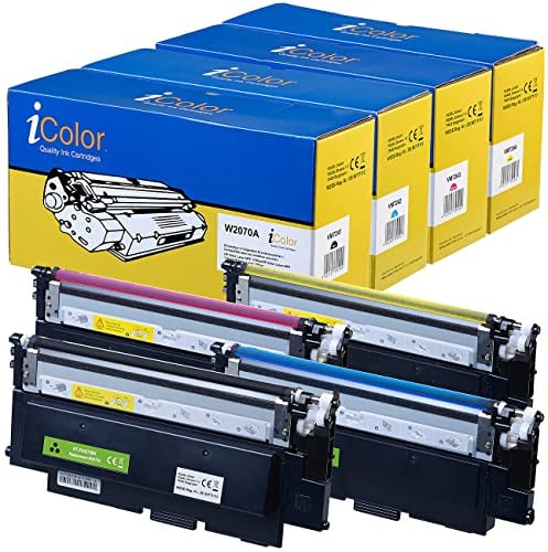iColor Color Laser MFP 178nw, FÜR HP: Kompatibler Toner W2070A bis W2073A (für hp 117 bk, c, m, y) (Laser-Toner, Druckerpatronen für Laserdrucker, Patrone)