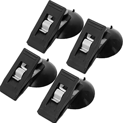 trabag 4 Stück Saugnapf mit Klammer - Saugnapf Klammer, Saugnapf Klammer ohne Bohren, Saugnapf Clips, Wand Saugnapf Clip, Saugnapf Klammer Wasserdicht,für Bad, Autos, Büros, Küchen