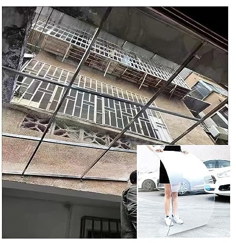 Durchsichtige Acrylplatte Polycarbonat-Kunststoffplatte, 1,2 Mm Dicke PC-Endurance-Platte, Stoßfeste, Bruchsichere Gewächshausabdeckung For Dächer, Carports, Vordächer, Wintergärten ( Color : Clear-1.