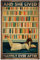 Metallschild mit Aufschrift Reading Books She Lived Happily Ever After, 30,5 x 20,3 cm, Vintage-Stil, lustiges Poster, Wanddekoration, Kunst, Geschenk, Retro-Bild