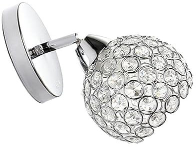 YIUPEDRFG Lámpara de Pared de Cristal con Estilo para la decoración del Aplique de la lámpara E27 del Pasillo de la cabecera, Plata Tipo 1, 1 Pc