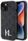 Karl Lagerfeld KLHCP15SPKLPKLK Hülle für iPhone 15 6.1 Schwarz hardcase Leather Monogram Hot Stamp Metal Logo