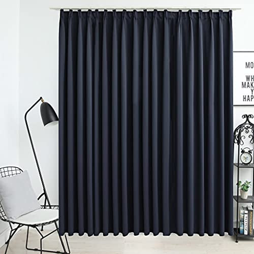 Camerina Verdunkelungsvorhang mit Haken Anthrazit 290 x 245 cm Kurz Gardinen Mit Ösen Blickdichte Vorhang Verdunklungs Balkontür Outdoor Vorhang Sonnenschutz, Sichtschutz