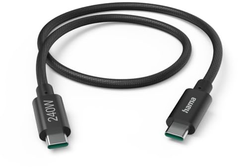 Hama USB-C/USB-C, 240 W, Full-Feat, USB 3.2 Gen1, 5 Gbit/s, 1,5 m