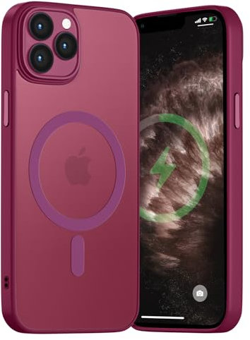 Andwing für iPhone 11 Pro Hülle Magnetisch [Kompatibel mit MagSafe] Matt Anti-Fingerprint Schutzhülle – Stoßfest Militärstandard (MIL-STD-810G), Ultradünn & rutschfest für iPhone 11 Pro-Lila