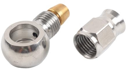 FSFYUK 1 pz 10.2mm 3/8 Occhiello Banjo Tubo Estremità AN-3 Raccordi Freno Acciaio Inox Moto Universale Per Tubo Freno Moto da Cors