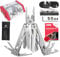 RODYVAN Set di attrezzi multiuso 19 in 1 in acciaio inox con temperamatite, set di cacciaviti, apribottiglie, accessori da campeggio di sopravvivenza, regalo per uomini e papà, kit di attrezzi fai da