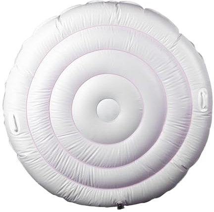 Fockety Couverture de Spa Gonflable Ronde avec Poignée, Couvercle de Spa isolé Résistant à la Pluie de 4,5 Pieds pour Spa Rond Gonflable Extérieur, Protection de Couverture de Spa