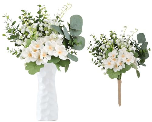 astylishome Deko Blumen 13 Stück Fake Künstliche Flowers mit Stielen DIY Brautjungfer Brautsträuße Valentinstag Muttertag Hochzeitsfeier Babyparty Zuhause Dekoration 1812