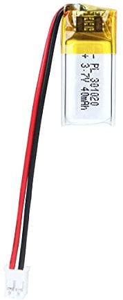 3.7V 40mAh Battery 301020 Lithium Polymer Ion Rechargeable Li-ion Li-Po Battery with 2P PH 2.0mm Pitch Connector