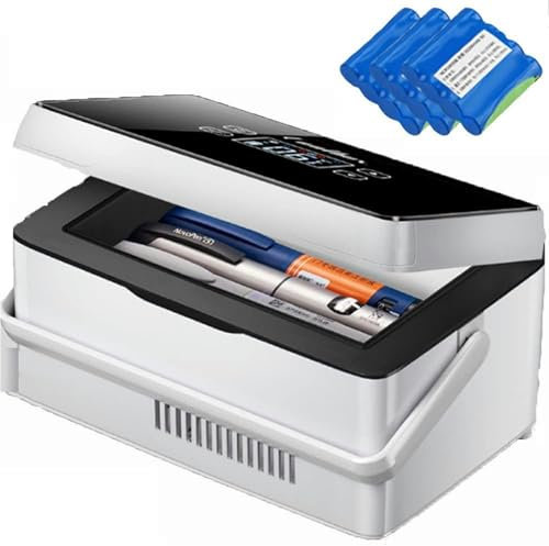 BTURYT Insuline Glacière Réfrigérateur Insuline Glacière Réfrigérateur À Médicaments Électrique Insuline USB Refroidisseur Portable pour Stocker Les Médicaments Contre Le Diabète 0-18 Degrés Refroi