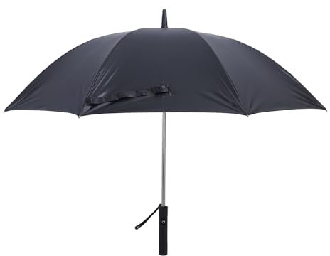 Tangxi Paraguas con Ventilador de Nebulización, Sombrilla Multifuncional Ligera de 8 Varillas, Estructura Resistente para la Playa (Amarillo Negro)