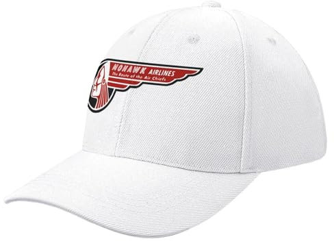 CWCMZDH Baseballmützen Baseball Kappe Mohawk Airlines - Vintage Reiseaufkleber - Vintage Gepäcketikett Mohawk Airlines Baseball Cap Neu in Mütze Caps Damen Herren