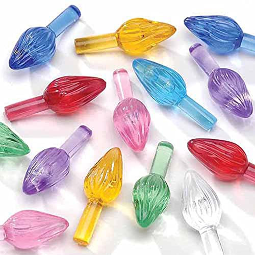 WMLBK 100pcs Ceramic Christmas Tree Replacement Lights Bulbs, Multi Color Plastic, Traditional Style, Hanging Ornaments, Christmas Occasion