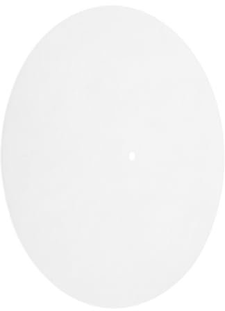 QUMIIRITY Plattenspielermatte Filz Rutschfest Antistatisch Weiße Vinyl Slipmat Schutzunterlage Für Schallplatten Klangverbesserung Und Kratzschutz