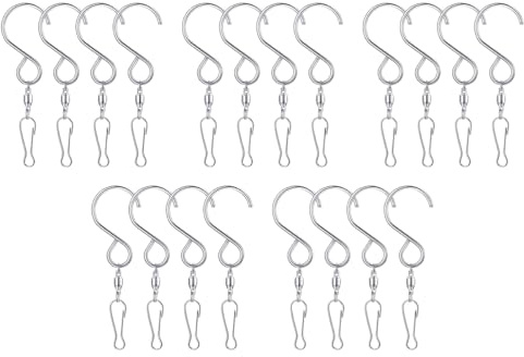Gorise 20 Stücke Party Versorgung Swivel Haken Clips Für Hängen Wind Spinner Kristall Twisters