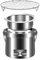 DAZZLEEX Petit réchaud à charbon de bois portable en acier inoxydable avec pieds amovibles avec grille en maille pour camping, randonnée, pique-niques