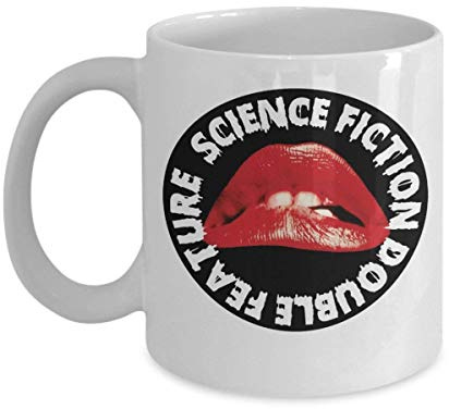 Eletina Mom and Dad Mug Science Fiction Double Feature Coffee Mug Cup (White) Rocky Horror Picture Show Song Quote Merchandise Gifts Shirt Sticker Decal Art