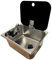 XENPER®KIT Fregadero Camper con Grifo 12V y Desagüe – Ideal para Kit Camper Furgoneta, Lavabo Caravana y Cocina Camper, Ideal para Muebles Camper (GRIFO EN EL LADO DERECHO)