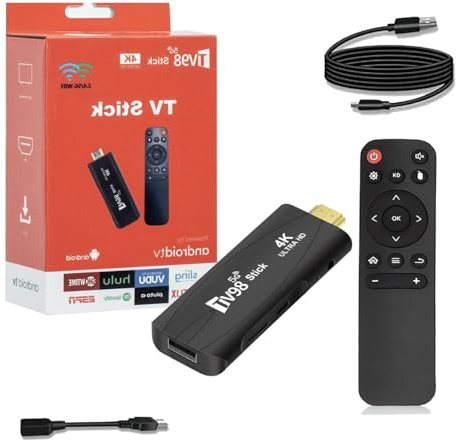 Android TV Stick -, 1 Pièce TV98 ,2025 Smart TV Box, Streaming Stick 4K,RAM 2GB ROM 16GB Dual WiFi 2.4G/5.8G 4K HDR HD Streaming Media Player