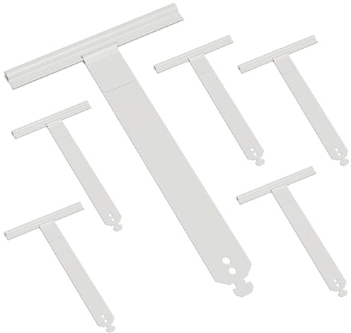 Zalava 6 Pcs Attache Tablier Volet Roulant en Inox Laqué pour Lame 8mm | 100*155mm Ressort de Suspension à Clipper/Visser Compatible avec Volet Roulant de Tube Octo,Deprat,ZF,Hexa
