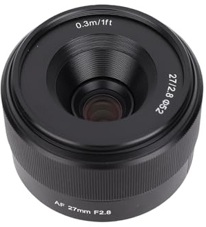 SHUAIGUO 27-mm-Kompakt-AF-Objektiv, Erstklassige Augenerkennung aus Optischem Glas für Spiegellose APS-C-Kameras, Design mit Großer Blende für Makro-/Straßenfotografie