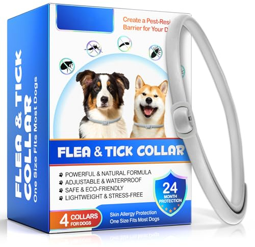 Collar perro, 4 piezas de collares para perros, adecuado para perros más de 7 semanas, 60cm