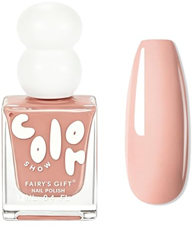 Nude Nail Polish - Long Lasting Nude Nail Varnish - Fast Drying Neutral Nail Polish Quick Dry - 12ml High Glossy ClassicNude Nail Varnish No Required UV/LED Lamp