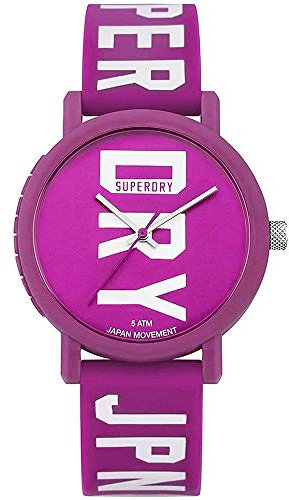 Superdry Unisex Erwachsene Analog Quarz Uhr mit Silikon Armband SYLSYL196VW