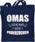 Shirtracer Baumwolltasche - Oma - Omas sind wie Mamas nur mit Puderzucker - Geschenk Omi - Unisize - Navy Blau - großeltern geschenke gifts for grandmas grandma oma. beutel