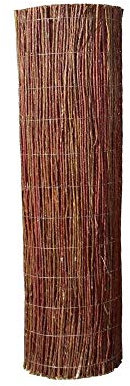 UNUS Écran brise-vue en osier, 90 x 500 cm, marron, résistant à l'eau, matériau en osier