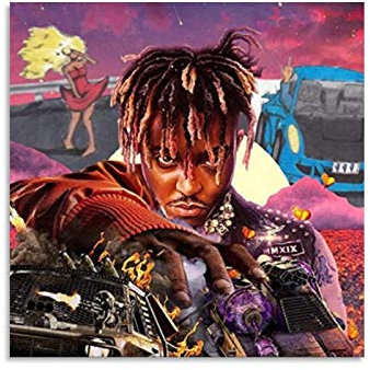 Kunstdruck auf Leinwand, Motiv: Legends Never Die Rap Singer 999 Juice WRLD, Hip-Hop-Kunst, Poster, Wandkunst, Kunstdruck, moderne Familie, Schlafzimmer, Dekoration, Poster, 30 x 30 cm