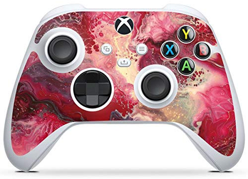DeinDesign Skin kompatibel mit Microsoft Xbox Series S Controller Folie Sticker pink Abstrakt Marmor