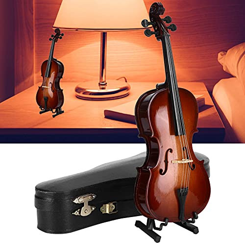 Holz-Cello-Modell, klar und unverwechselbar, exquisit, starke Praktikabilität, Miniatur-Cello für Sammler für Bastelsammlung für Zuhause als Geschenk