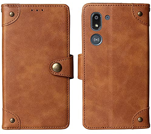 Veritable Cuir Housse Téléphone Case Gel TPU Silicone Skin pour Doro 8050 5.7 Coque Étui Cas Couverture Protecteur Cover Portefeuille Antichoc Cover Case (Marron)