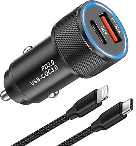 KP TECHNOLOGY Car Charger For iPhone 14 / iPhone 14 Pro/iPhone 14 Plus/iPhone 14 Pro Max/iPhone 13 Pro Max / 13 Mini / 12 Pro Max / 12 Mini / 11 Pro Max/X XR XS Max / 8 Plus / 7 Plus/SE