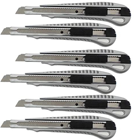 6 x Profi-Cuttermesser 9mm Aluminium