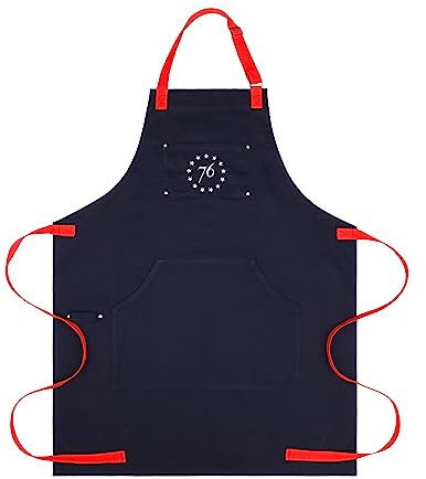 FAFOKitchen Kochschürze - Grillschürze für Männer - Schürze für Damen - verpackt in einer Geschenkbox - Camouflage/Blau/Schwarz, Blau, Einheitsgröße