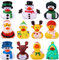 11 Stück Weihnacht Gummienten, Weihnachtsdekorationen Gummi Badeenten für Weihnachtsfeiern Partyzubehör Geschenke