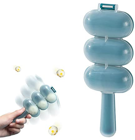 Rice Ball Maker, Cute Rice Ball Mold,Bento Box Rice Mold, DIY Rice Baller Shakers Lunch Maker Mould, Non Stick Rice Ball Shaker Rice Ball Mould with 3 Grids, Kitchen Tools