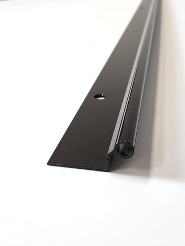 Awning C rail VW T5 T6 LWB SWB 1 piece drilled holes various sizes powder coated (280 cm (LWB), Black)