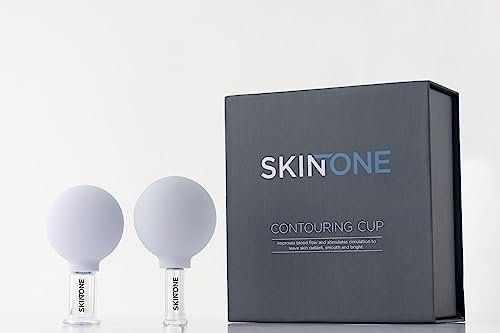 Skintone® – Schröpfgläser mit Silikon-Saugball – Gewebemassage – Gesichtsmassageroller – Massageroller – Gesichts-Schröpfset für das Gesicht – Silikonbecher für die Schröpftherapie