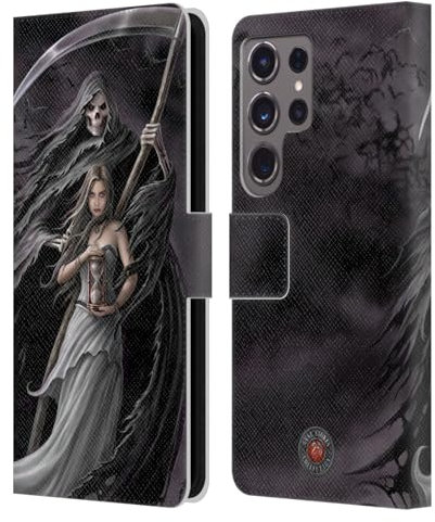 Head Case Designs Offizielle Anne Stokes Tod aufbieten Gotik Leder-Wallet-Hülle Kompatibel mit Samsung Galaxy S24 Ultra 5G