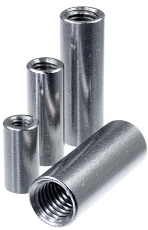 SECCARO Lot de 20 manchons filetés M8 x 25 mm, en acier inoxydable V2A VA A2, version ronde, filetage intérieur continu