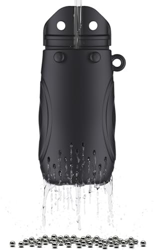 ATDDO 1200 Piezas Bolas Limpiadoras Decantador, Perlas de Limpieza Acero Inoxidable con Estuche de Silicona, Perlas Limpieza Botellas, Jarrones, Garrafas