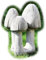 Darthome Mushroom Trio Sculpture Reconstituted Stone Antique Grey Garden Ornament UK Made