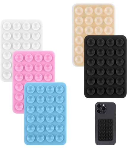 Sibba 5 Teilige Silikon Saugnapf Telefonhülle rutschfeste Saugnapf Telefonhalterung Für Selfies Und Videos Freihändige Telefonzubehörhalterung Selbstklebender Telefonständer Klebriger Telefongriff