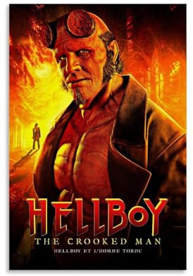 TPLLPK Filmposter, Motiv: Hellboy, der krumme Mann, französisches Poster, dekorative Malerei, Leinwand, Wandposter und Kunstdruck, moderne Familienschlafzimmer-Dekoration, Poster, 20 x 30 cm